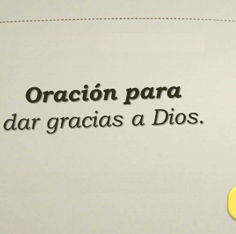 oracion de gratitud